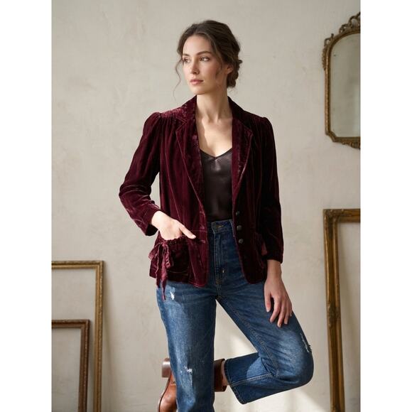 Ralph Lauren Jackets & Blazers - Ralph Lauren Vintage Velvet Blazer Whimsygoth Dark Academia Silk Victorian S